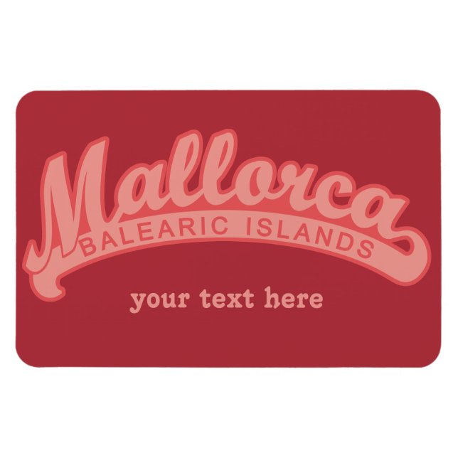 MALLORCA Spanien - benutzerdefinierter Text- und F Magnet (Horizontal)