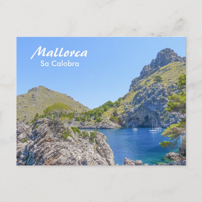 Mallorca, Spanien Bucht von Sa Calobra Postkarte (Vorderseite)