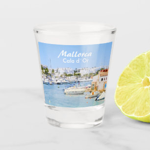 Mallorca Spanien Hafen von Cala d`Or Souvenir Schnapsglas