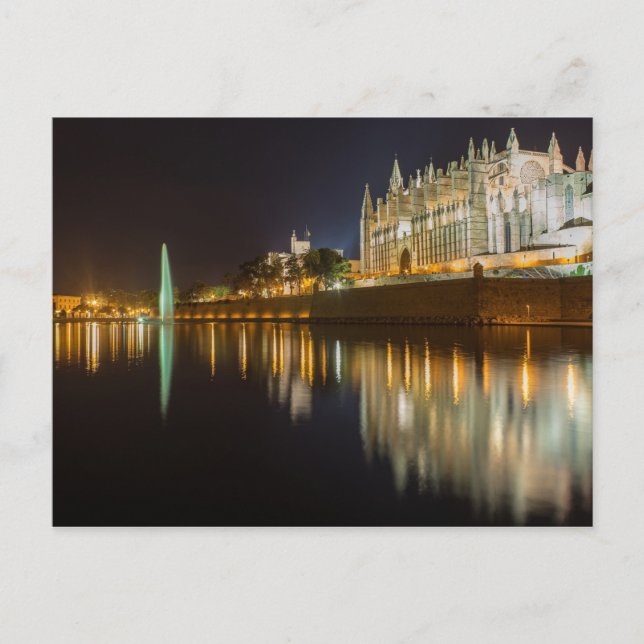 Mallorca, Spanien landschaftliches Nachtfoto Postkarte (Vorderseite)