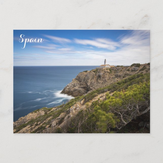 Mallorca Spanien Lighthouse Foto Postkarte (Vorderseite)