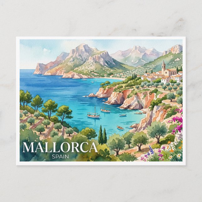 Mallorca, Spanien Palma Postkarte (Vorderseite)