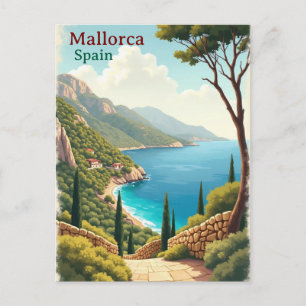 Mallorca Spanien Reise Kunst Vintage Postkarte