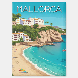 Mallorca Spanien Reise Vintage Magnet
