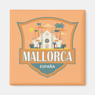Mallorca Spanien Reisen Retro Abzeichen Magnet