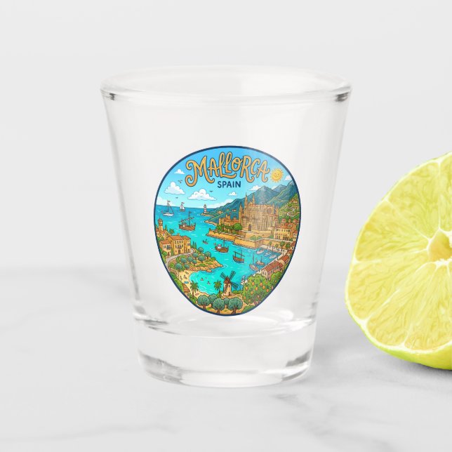 Mallorca Spanien Schnapsglas (Vorderseite)