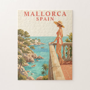 Mallorca Spanien Vintage-Reisepuzzle Puzzle