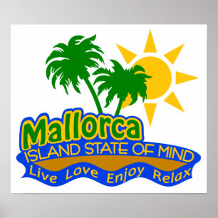 Mallorca-Staat des Sinnesplakats Poster