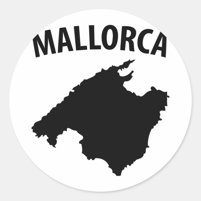 Mallorca-Symbol Runder Aufkleber (Vorderseite)