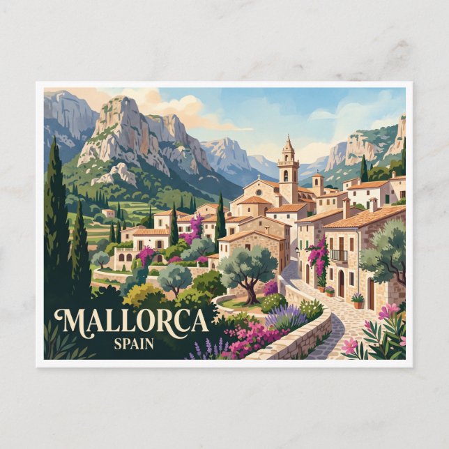 Mallorca Valldemossa Spanien Postkarte (Vorderseite)