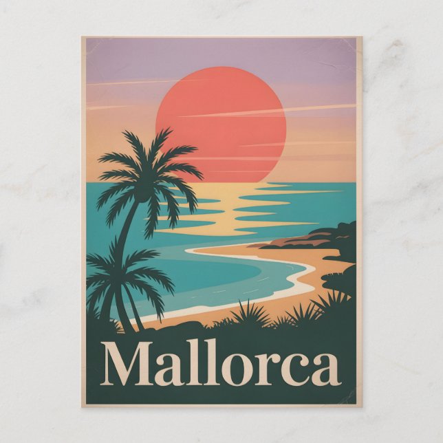 Mallorca Vintag Postkarte (Vorderseite)