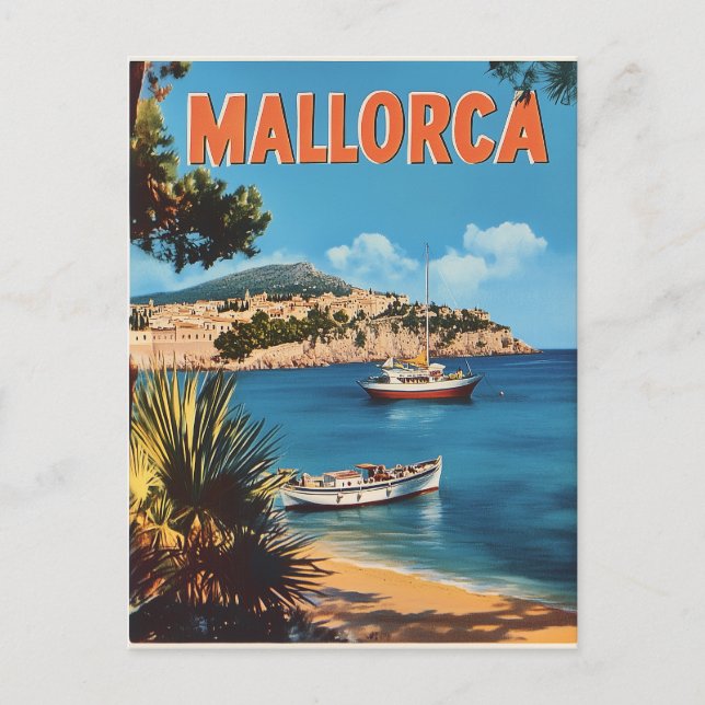 Mallorca Vintag Postkarte (Vorderseite)