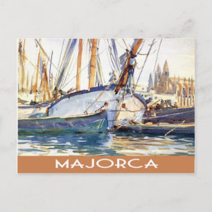 Mallorca Vintage Boote Postkarte