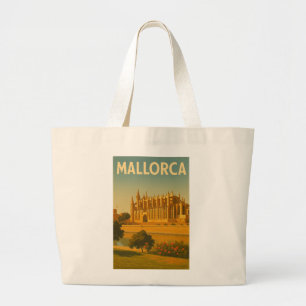 Mallorca Vintage Retro Kathedrale Jumbo Stoffbeutel