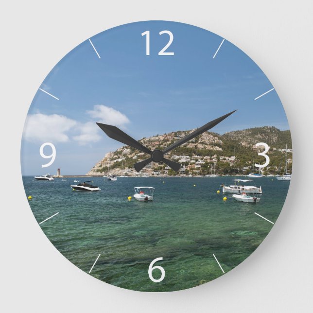 Mallorca Wall Clock Große Wanduhr (Vorderseite)