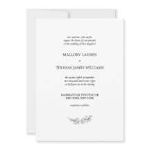 Mallory Elegant Einfache Botanische Leaf Hochzeit