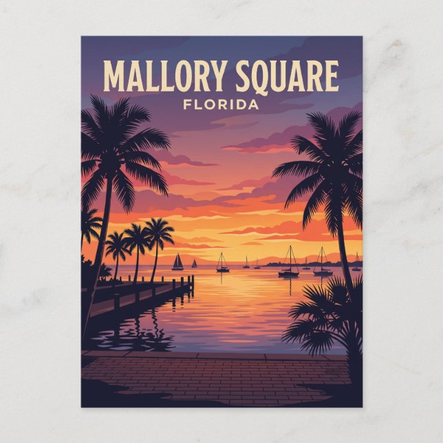 Mallory Square Florida Postkarte (Vorderseite)
