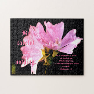 Mallow Bouquet Philippians 4:6 Puzzle