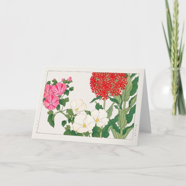 Mallow, Centranthus by Tanigami Konan Karte (Vorderseite)