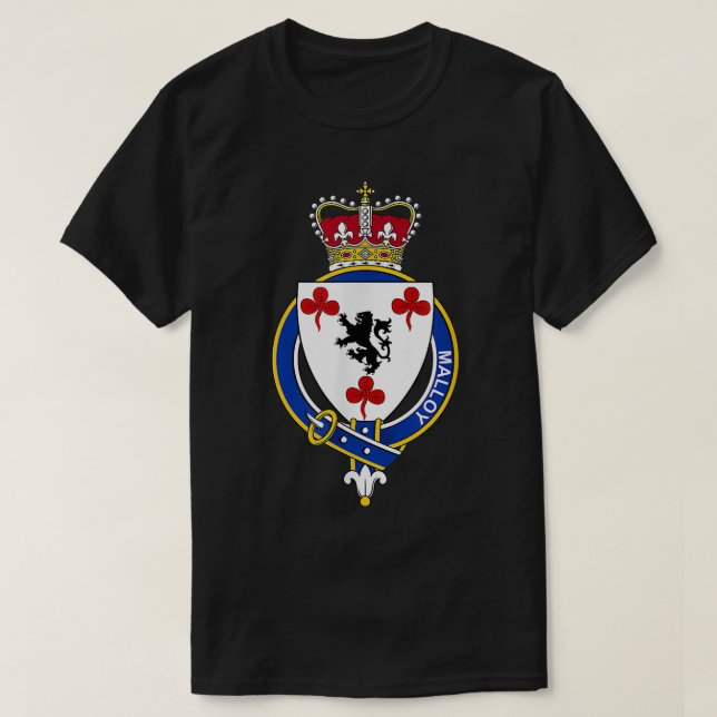 Malloy Coat of Arms Familienwappen T-Shirt (Design vorne)