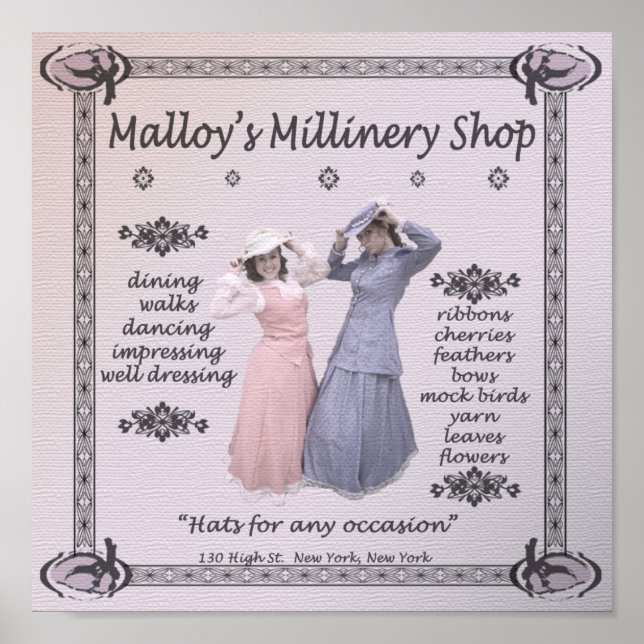 Malloy's Millinery Shop Poster (Vorne)