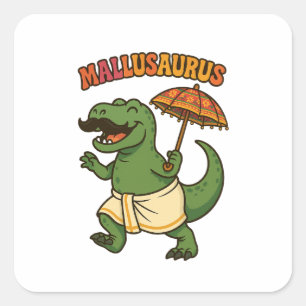 Mallusaurus Quadratischer Aufkleber