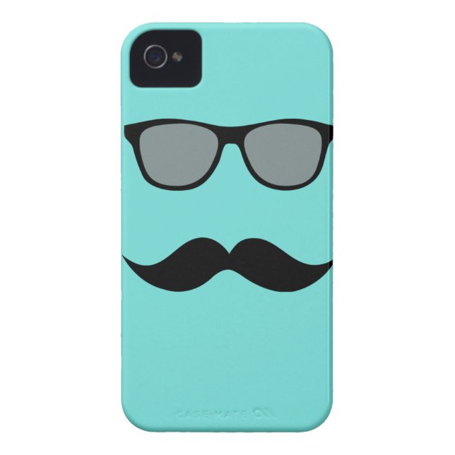 Mally Mac-Sonnenbrille u. Schnurrbart iPhone Fall Case-Mate iPhone Hülle (Rückseite)