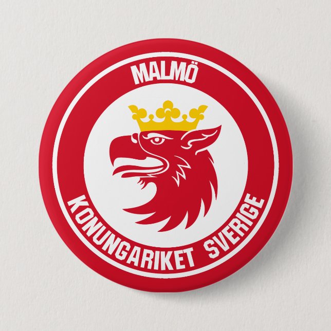 Malmö Round Emblem Button (Vorderseite)