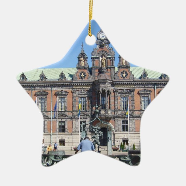 Malmö Schweden - Rathaus Keramikornament (Vorne)