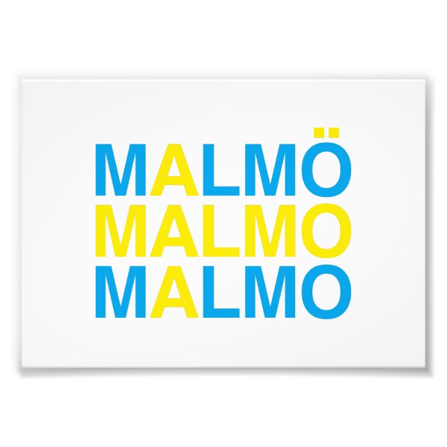 Malmö Schwedische Flagge Fotodruck (Vorne)