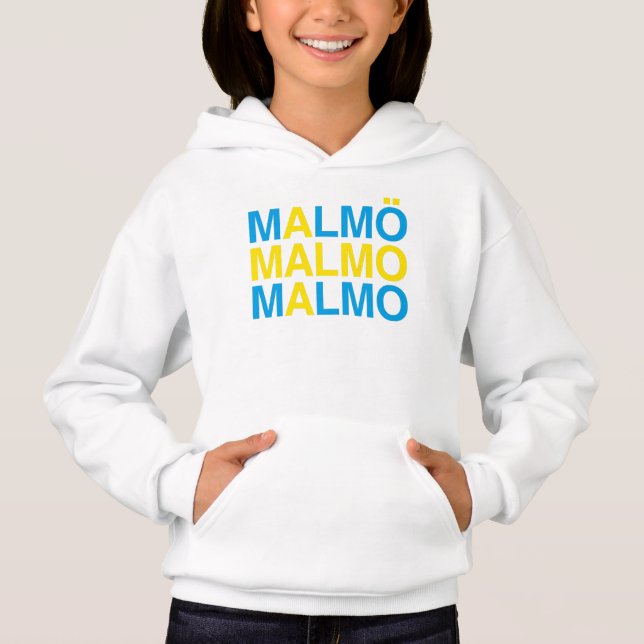 MALMO Schwedische Flagge Hoodie (Vorderseite)