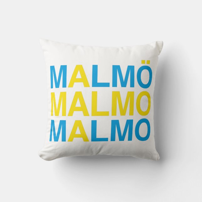 MALMO Schwedische Flagge Kissen (Vorderseite)