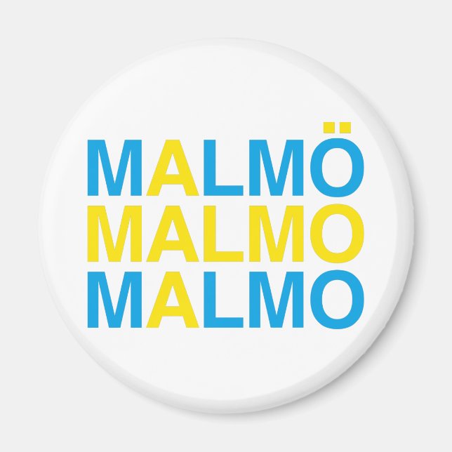 MALMO Schwedische Flagge Magnet (Vorne)
