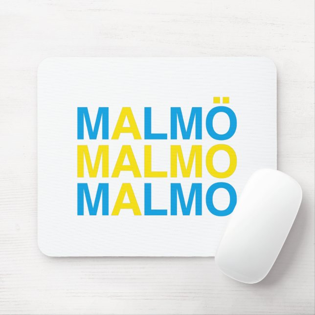 Malmö Schwedische Flagge Mousepad (Mit Mouse)