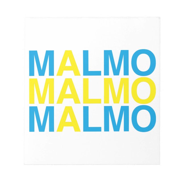 MALMO Schwedische Flagge Notizblock (Vorderseite)