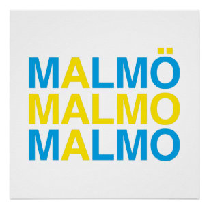 Malmö Schwedische Flagge Poster