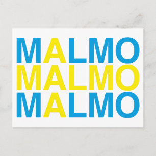 MALMO Schwedische Flagge Postkarte