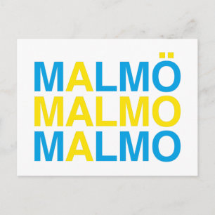 MALMO Schwedische Flagge Postkarte