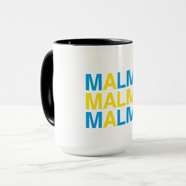 MALMO Schwedische Flagge Tasse (Vorderseite Links)