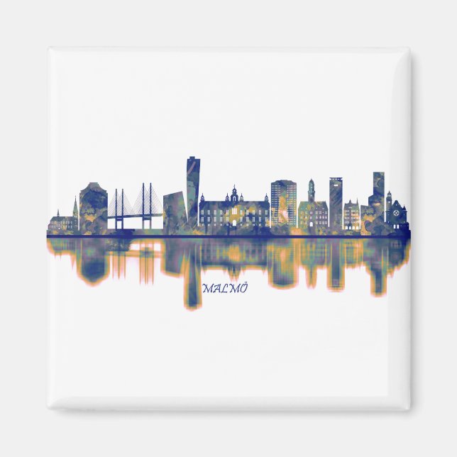 Malmo Skyline Magnet (Vorne)