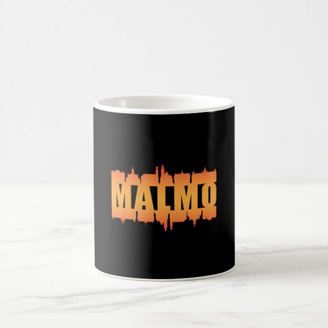Malmo Sweden City Skyline Cityscape Geschenk Idee Kaffeetasse (Mittel)