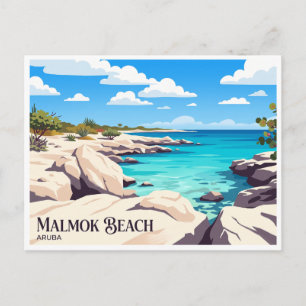 Malmok Beach Noord Aruba Postkarte