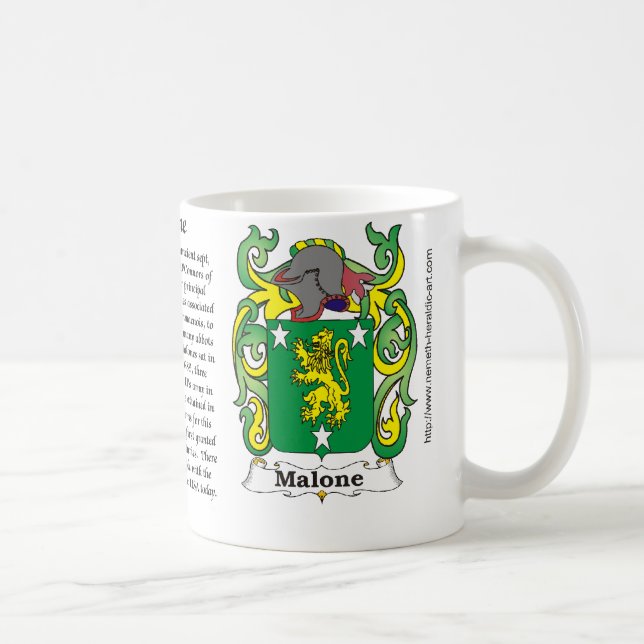 Malone Familien-Wappen Tasse (Rechts)