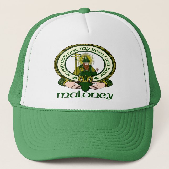 Maloney Clan-Motto-Kappe Truckerkappe (Vorderseite)