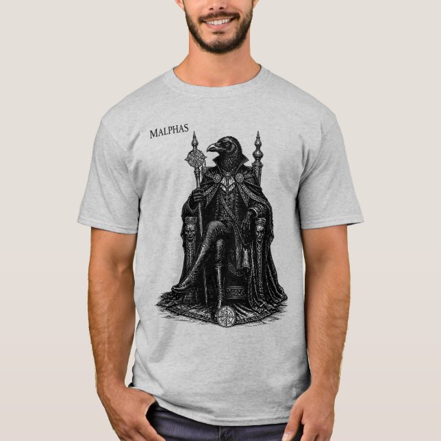 Malphas Krone der schwarzen Flügel T-Shirt (Vorderseite)