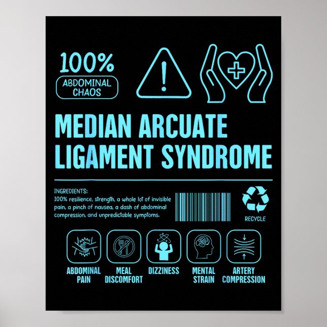 MALS-Bewusstsein Median Arcuate Ligament Syndrom Poster (Vorne)