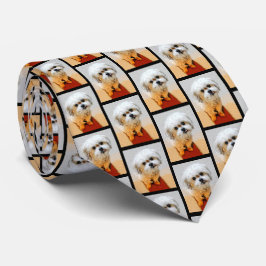 Malshi Dog Tiled Necktie Krawatte