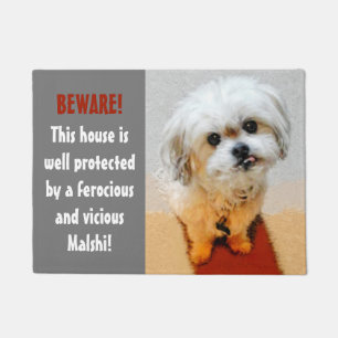 Malshi Funny Guard Dog Doormat 18 x 24 Fußmatte