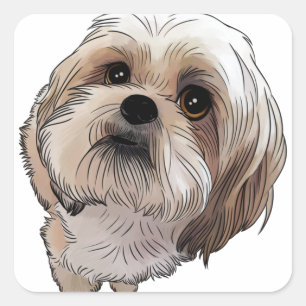 Malshi Mal-shi Quadratischer Aufkleber