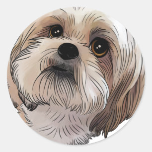 Malshi Mal-shi Runder Aufkleber